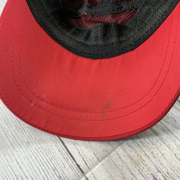 Teva Red Black Gray Outdoor Biker Runner Adjustable Hat Cap - Picture 11 of 16